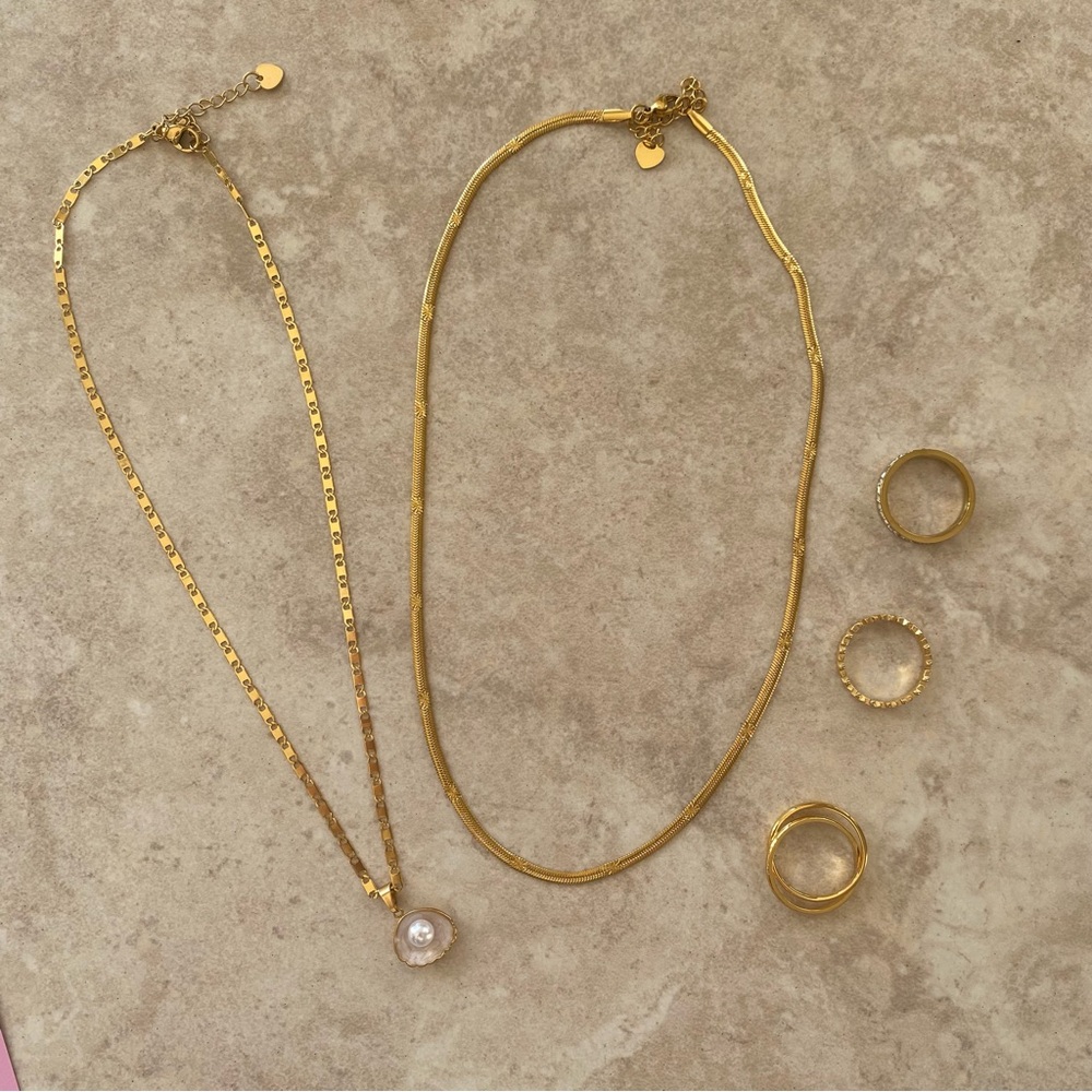 Gold plated jewelry set